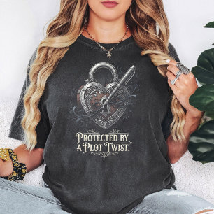 Geschützt von einem Plot Twist Writer Herzschloss T-Shirt