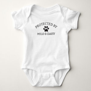 Geschützt von Hund, Bestes Freund-Hund-Shirt, Baby Strampler