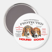 Geschützt von Hunden Magnet (Vorderseite/Rückseite)