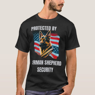 Geschützt von Loyalem Deutschen Schäferhund T-Shir T-Shirt