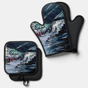 Geschützt von Mid Morning Sun Ofenhandschuh & Topflappen-Set