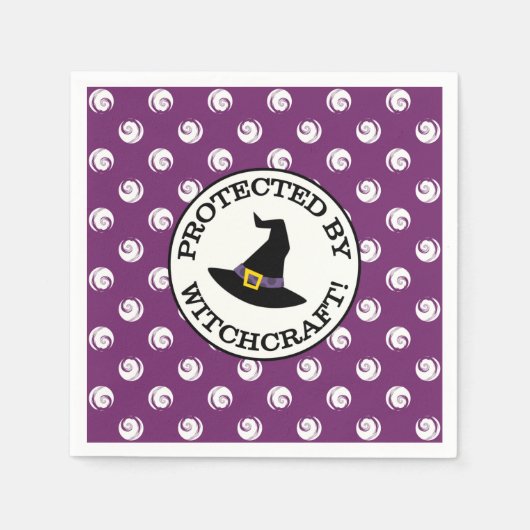 GESCHÜTZT VON WITCHCRAFT! SERVIETTE (Vorderseite)
