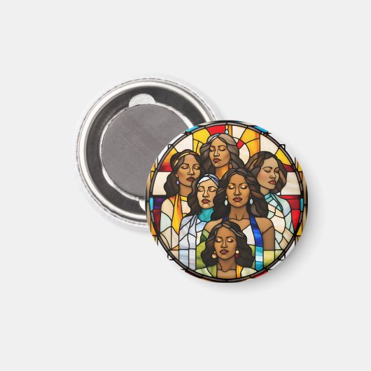 Geschützte Decken und verklebte Glasträume Magnet (Vorderseite/Rückseite)