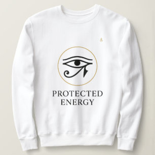 Geschützte Energie – Minimales Horusauge-Symbol Sweatshirt