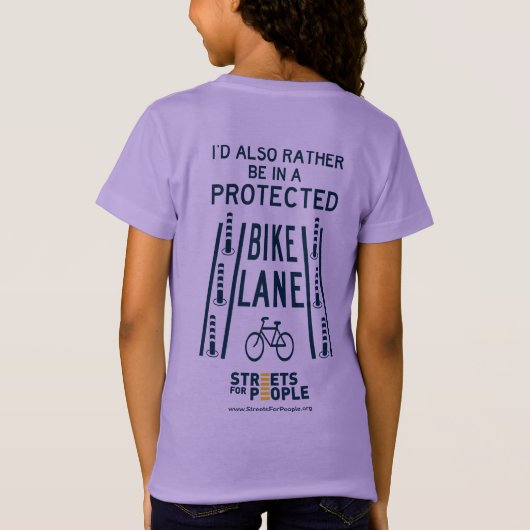 Geschützte Fahrradstrecke T-Shirt (Rückseite)