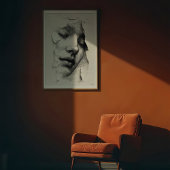 Geschützte Gelassenheit: einfarbige Linie - Kunstg Poster