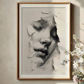 Geschützte Gelassenheit: einfarbige Linie - Kunstg Poster