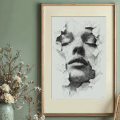 Geschützte Gelassenheit: einfarbige Linie - Kunstg Poster