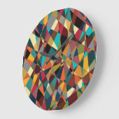 Geschützte geometrische Mitte des Jahrhunderts Mod Große Wanduhr (Winkel)