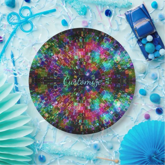 Geschützte Glasspiralpapier-Teller 2 Pappteller (Party)