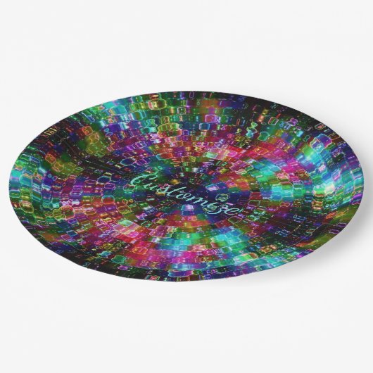 Geschützte Glasspiralpapier-Teller 2 Pappteller (Schrägansicht)