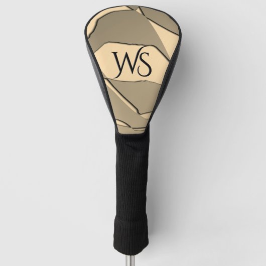 Geschützte Gold Persönliche Initialen Golf Headcover (Vorderseite)