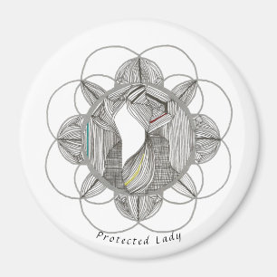 Geschützte Lady Magnet