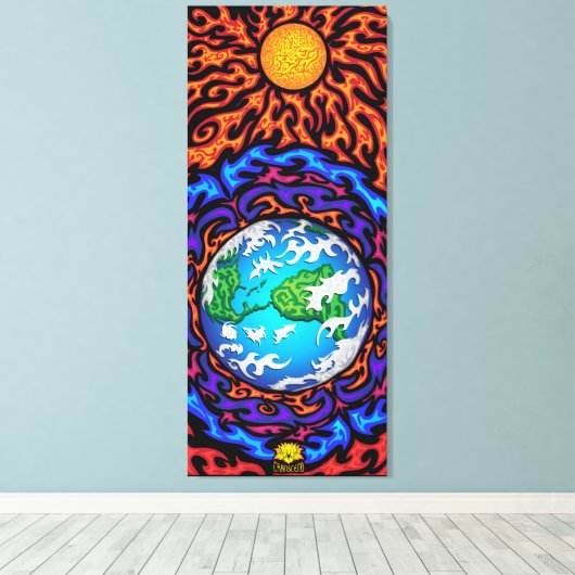 Geschützte Leinwand (Insitu (Holzboden))