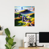 Geschützte Lila Horizonte V2 Poster (Heimbüro)