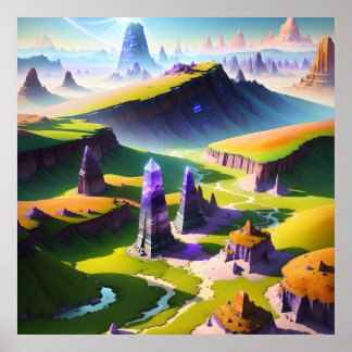 Geschützte Lila Horizonte V2 Poster