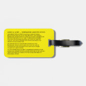 Geschützte medizinische Einrichtung Gepäckanhänger (Rückseite horizontal)