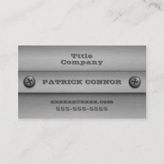 Geschützte Metallkarten Visitenkarte (Vorderseite)