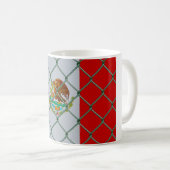 Geschützte mexikanische Flagge Kaffeetasse (VorderseiteRechts)