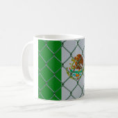 Geschützte mexikanische Flagge Kaffeetasse (Vorderseite Links)