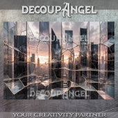 Geschützte New York Skyline - Decoupage - Seidenpapier