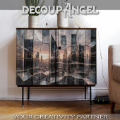 Geschützte New York Skyline - Decoupage - Seidenpapier