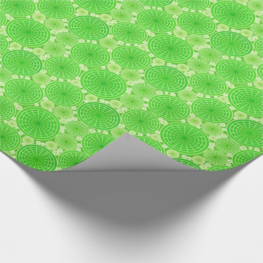 Geschützte Räder - Kalkgrün Geschenkpapier (Ecke)