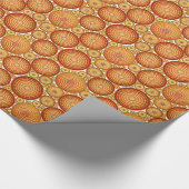 Geschützte Räder - Kupfer und Gold Geschenkpapier (Ecke)