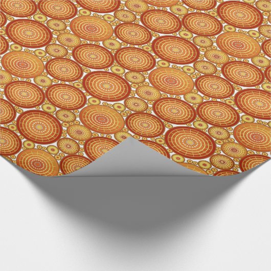 Geschützte Räder - Kupfer und Gold Geschenkpapier (Ecke)