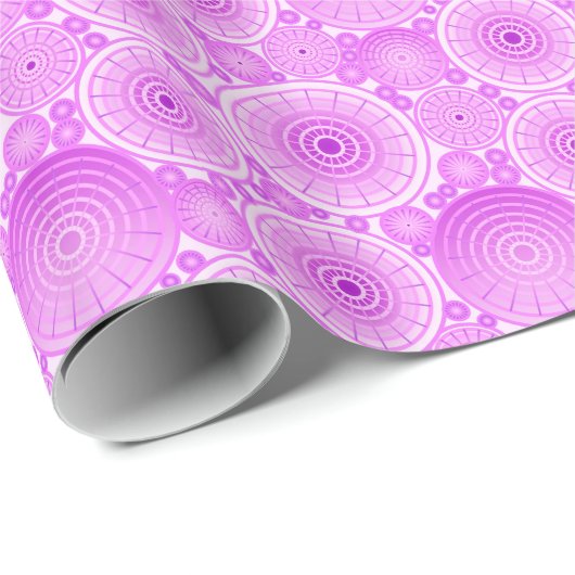 Geschützte Räder - Lavendel und lila Geschenkpapier (Rolleneckpunkt)
