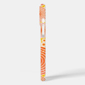 Geschützte Räder - orange und gold Case-Mate iPhone Hülle (Rückseite / Links)