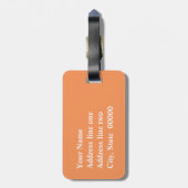 Geschützte Räder - orange und gold Gepäckanhänger (Rückseite vertikal)