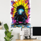 Geschützte Reflektionen - surreale expressionistis Poster (Heimbüro)