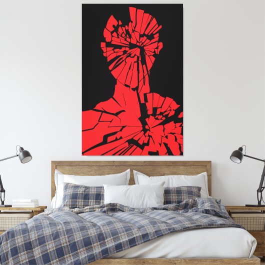 Geschützte rote Reflektion Leinwanddruck (Insitu (Schlafzimmer))