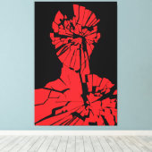 Geschützte rote Reflektion Leinwanddruck (Insitu (Holzboden))