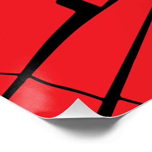 Geschützte rote Reflektion Poster (Ecke)