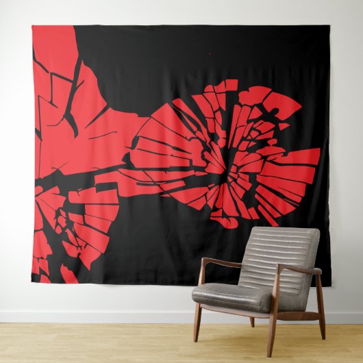 Geschützte rote Reflektion Wandteppich (Beispiel (Horizontal))