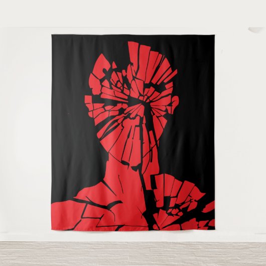 Geschützte rote Reflektion Wandteppich (Vorderseite)