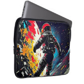 Geschützter Kosmos: Retro-Astronaut-Sieb Laptopschutzhülle (Vorne Rechts)
