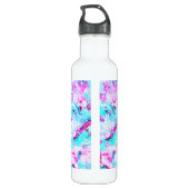 Geschütztes Blossom Ein farbenfroher Lichtdesign Edelstahlflasche (Rückseite)