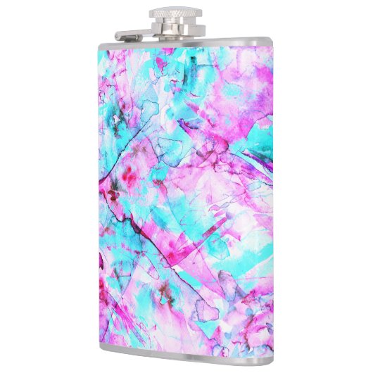 Geschütztes Blossom Ein farbenfroher Lichtdesign Flachmann (Links)