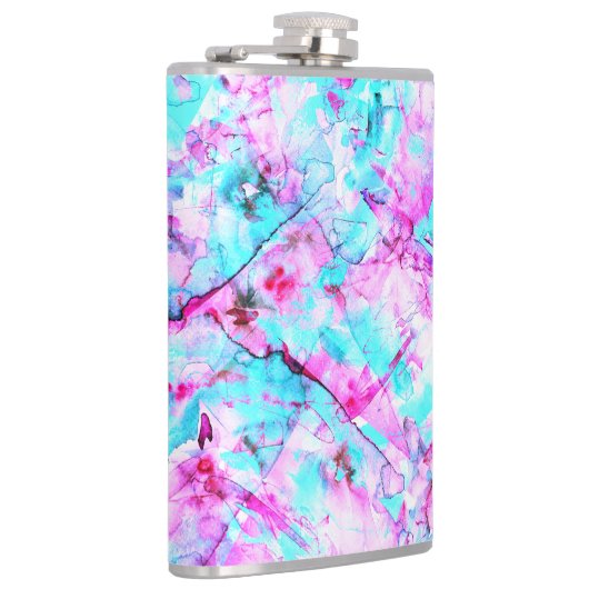 Geschütztes Blossom Ein farbenfroher Lichtdesign Flachmann (Rechts)