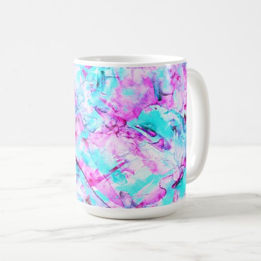 Geschütztes Blossom Ein farbenfroher Lichtdesign Kaffeetasse (VorderseiteRechts)