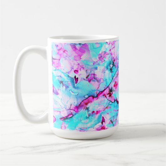 Geschütztes Blossom Ein farbenfroher Lichtdesign Kaffeetasse (Links)