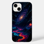 Geschütztes Glas Galaxy Illusion iPhone Case (Rückseite)