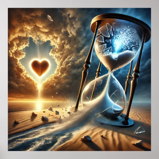 Geschütztes Stundenglas: Eine surreale Vision von  Poster (Vorne)