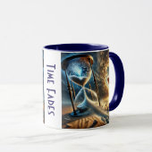 Geschütztes Stundenglas: Zeit bricht, der Glaube h Tasse (VorderseiteRechts)