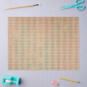 Geschwächte grün und rosa karierte Dekoupage Seidenpapier (Basteln)