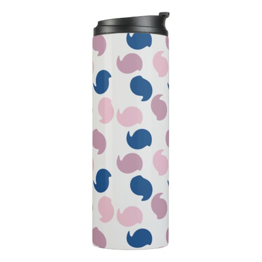 Geschwächte Kreise Muster Design Thermal Tumbler Thermosbecher (Nach links gedreht)