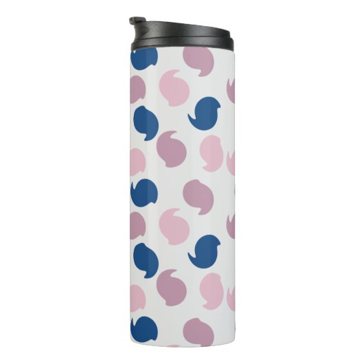 Geschwächte Kreise Muster Design Thermal Tumbler Thermosbecher (Nach rechts gedreht)